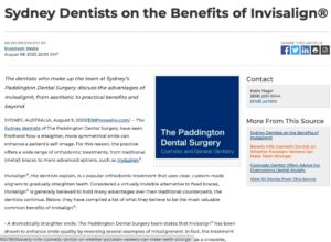 Sydney dentists discuss the benefits of Invisalign®